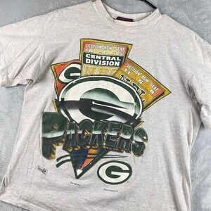 Vintage Green Bay Packers T Shirt Mens Medium 1994 Football Gray 90s NFL